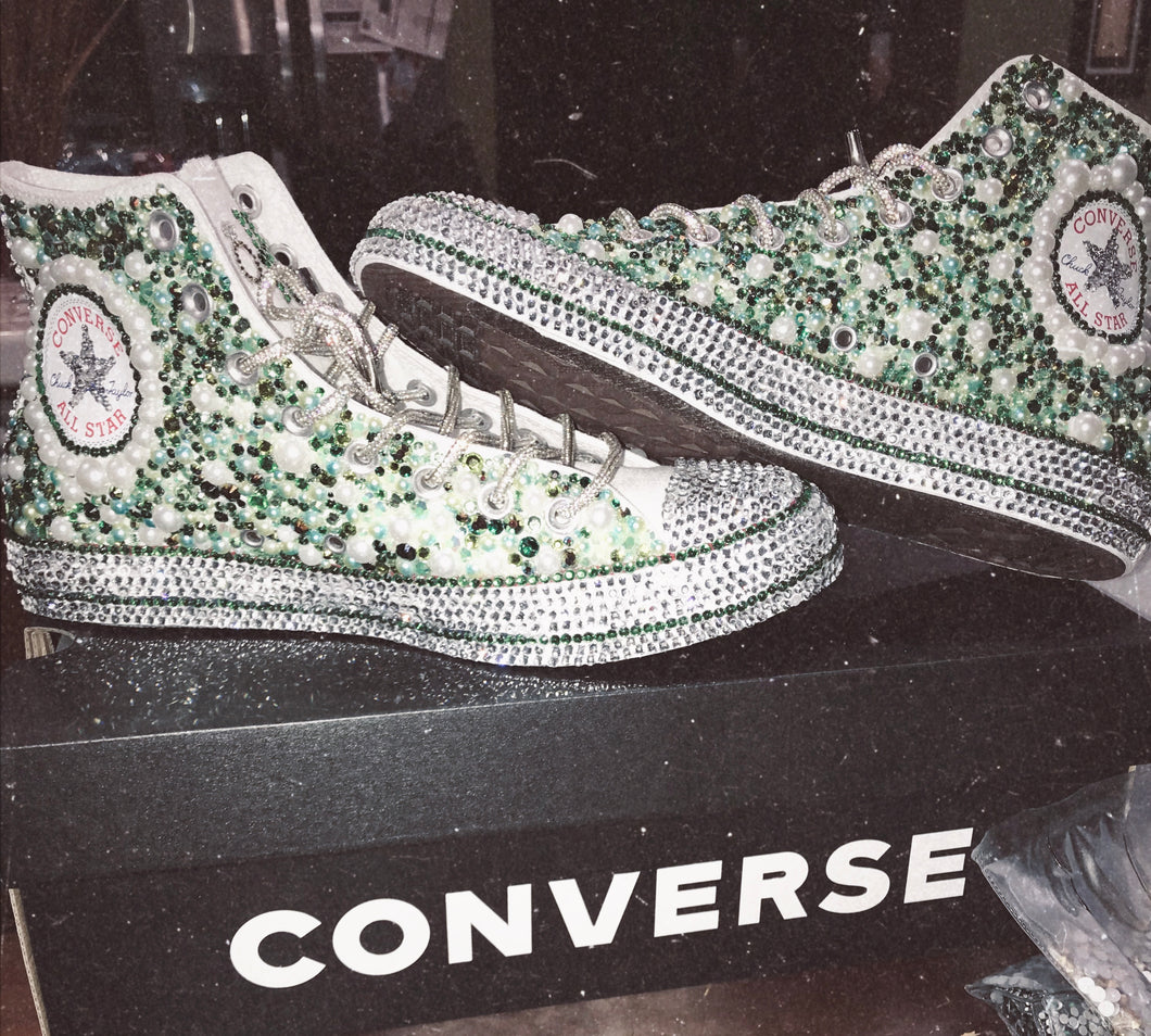 Custom women’s high top converse